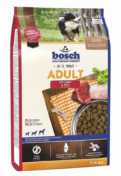 Bosch Adult Lamb & Rice, Ягненок и рис, ( подходящий срок ) 