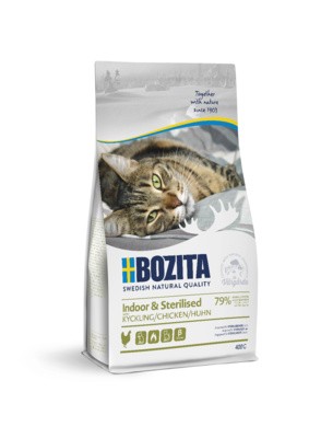 Корм Bozita для домашних и стерилизованных кошек, с курицей и рисом, Indoor&Sterilised 32/14