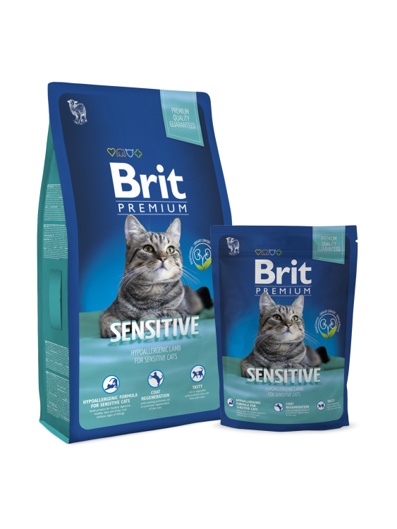 Brit Premium Cat Sensitive для кошек с чувствительным пищеварением с ягненком