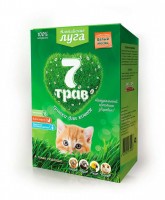 Травка "7 трав" для кошек (лоток), набор для проращивания, 75 гр "Альпийские луга"