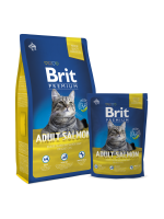 Brit Premium Cat Adult Salmon для взрослых кошек с лососем в соусе