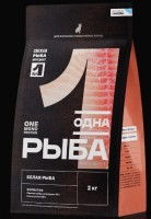 Сухой полнорационный корм ОДНО МЯСО для взрослых собак малых пород с белой рыбой 2кг