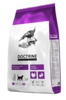 Полнорационный беззерновой сухой корм DOCTRINE для кошек и котов с чувствительным пищеварением с индейкой и кроликом