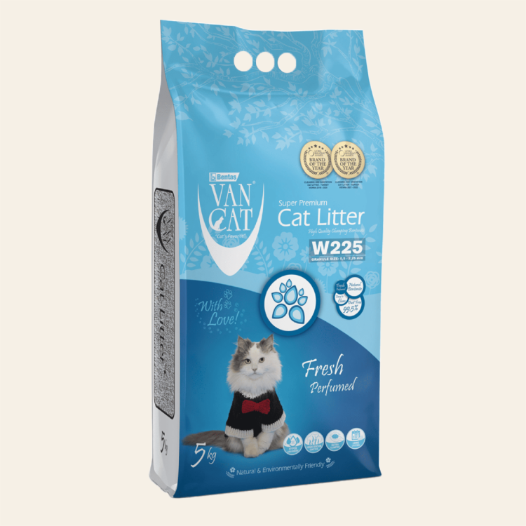 Van Cat комкующийся наполнитель с ароматом Весенней свежести, без пыли, бентонит, пакет, (Fresh Perfumed)