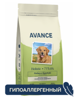 AVANCE holistic Полнорационный сухой корм для взрослых собак с чувствительным пищеварением с ягненком и бурым рисом