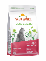 Almo Nature HOLISTIC Сухой корм для взрослых кошек со свежим лососем для выведения шерсти из желудка, Anti Hairball, Fresh Salmon