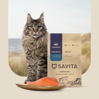 SAVITA беззерновой корм для стерилизованных кошек с форелью