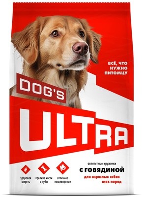 ULTRA аппетитные кружочки с говядиной для взрослых собак всех пород 