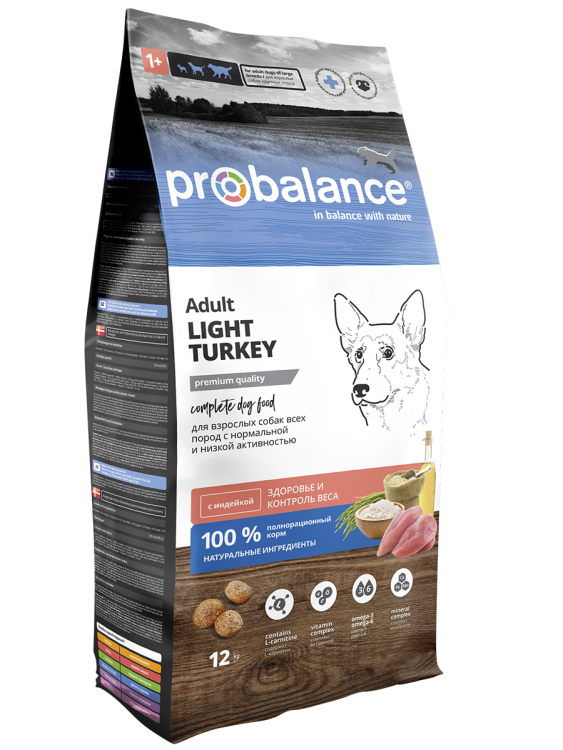 ProBalance Adult Light, с индейкой 12 кг