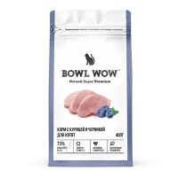BOWL WOW сухой корм для котят с курицей и черникой  1,5кг