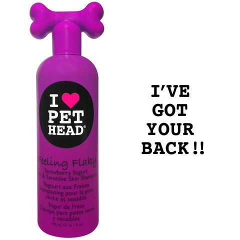 Pet Head Клубнично-йогуртовый шампунь для сухой и чувствительной кожи собак, FEELING FLAKY, 476 гр