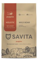 Корм SAVITA беззерновой корм для щенков с мясом дикого кабана
