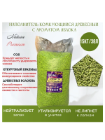 Наполнитель для кошачьего туалета комкующийся древесный Natura Premium из растительных волокон