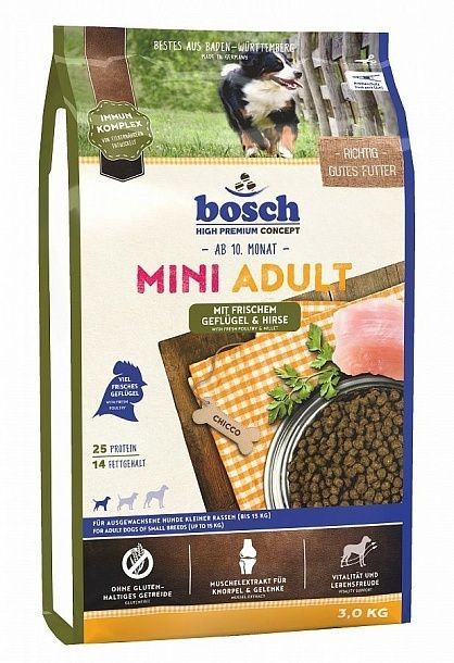 Bosch Mini Adult Poultry&Millet, Птица и просо, 3кг