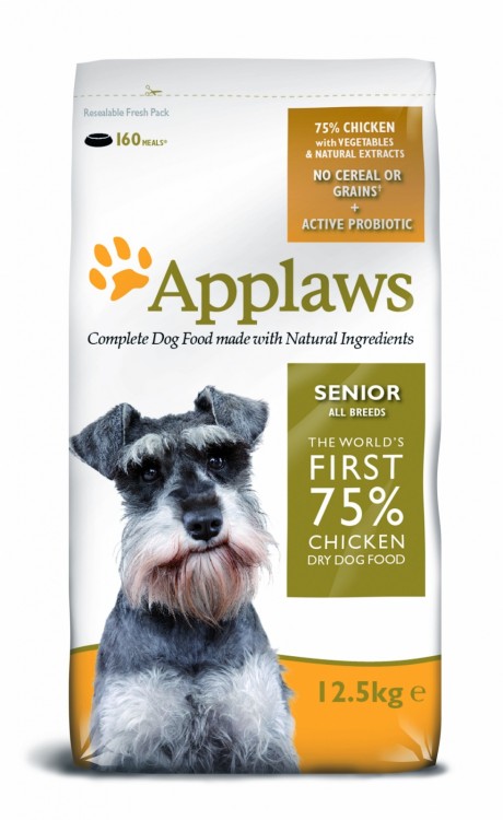 Applaws Dry Dog Chicken Senior, Беззерновой для пожилых собак "Курица/Овощи: 75/25%"