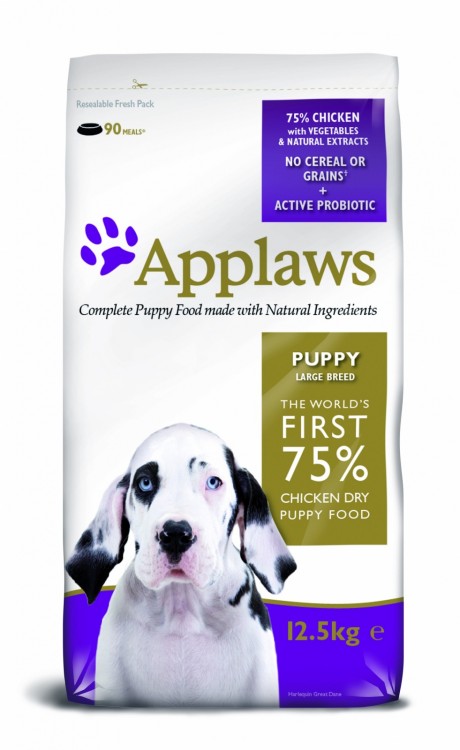 Applaws Dry Dog Chicken Large Breed Puppy Беззерновой для щенков крупных пород "Курица/Овощи: 75/25%"