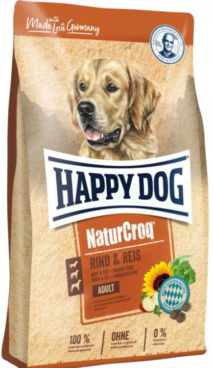Happy dog Natur Croq Rind&Reis, 15 кг