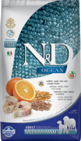 Farmina (Фармина) N&D Low Grain Dog Ocean Ancestral Grain сухой низкозерновой с треской и апельсином для собак средних и крупных пород  12кг