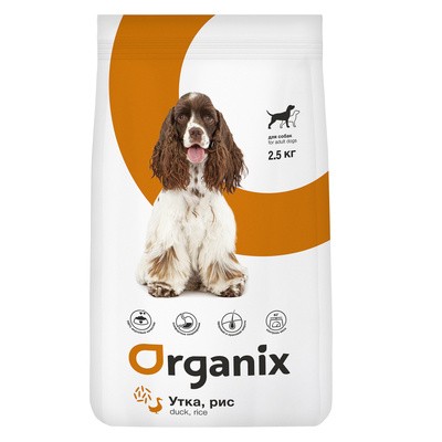 Organix сухой корм контроль веса для взрослых собак, с уткой и рисом