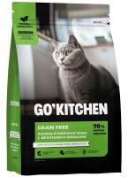 GO KITCHEN лосось и морская рыба с фруктами и овощами, полнорационный беззерновой сухой корм для котят и кошек всех возрастов с лососем и морской рыбой