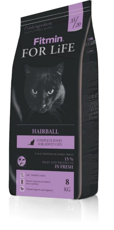 Fitmin For Life Hairball корм для длинношерстных кошек