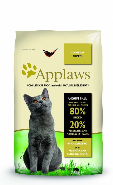 Applaws Dry Cat Senior, Беззерновой для пожилых кошек "Курица/Овощи: 80/20%"