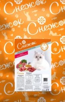 СНЕЖОК сухой корм для кошек с говядиной и лесными ягодами, 10кг