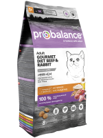 Probalance Gourmet Diet с говядиной и кроликом 8 кг Probalance Gourmet Diet с говядиной и кроликом 8 кг