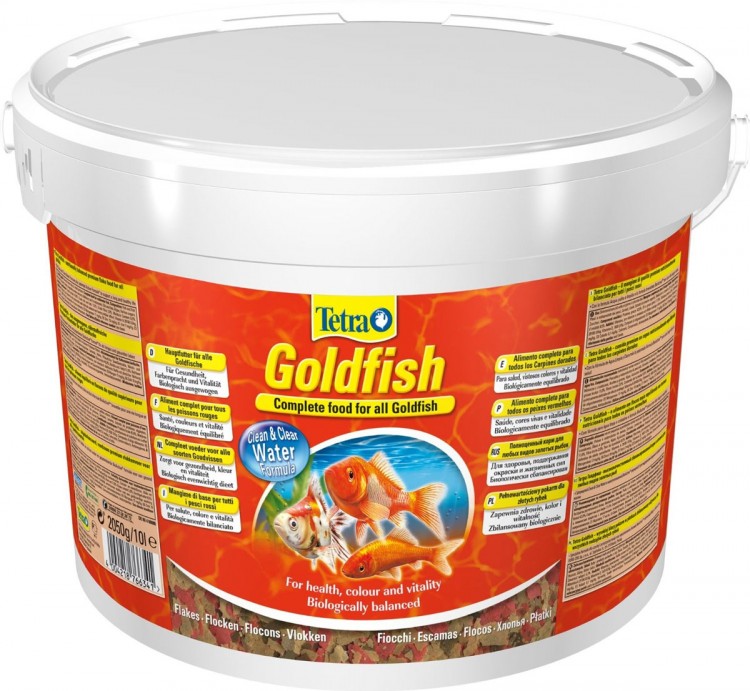 TetraGoldfish корм в хлопьях для золотых рыбок 10 л (ведро)