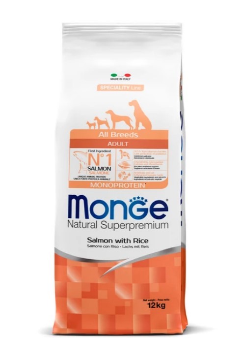 Monge Dog Speciality Line Monoprotein 12 кг с лососем