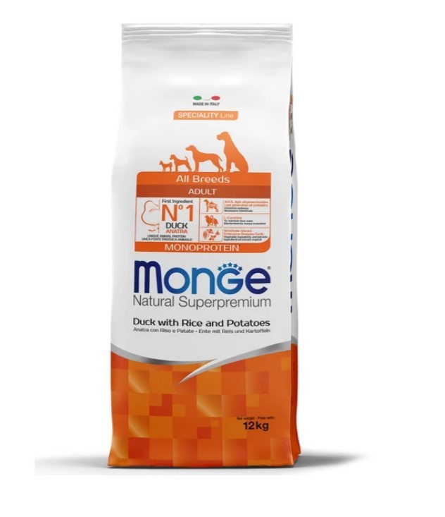 Monge Dog Speciality Line Monoprotein 12 кг с уткой