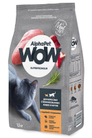 AlphaPet WOW Superpremiumс индейкой и потрошками для взрослых стерилизованных кошек