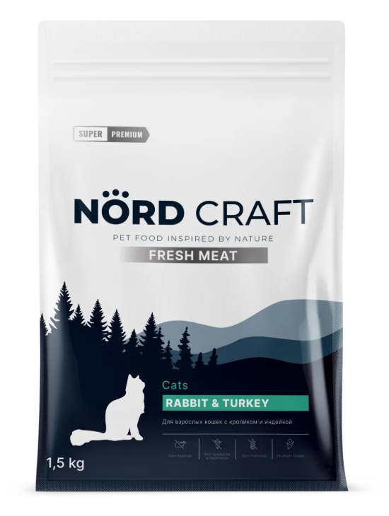 Nord Craft Adult cats Rabbit & Turkey