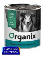 Organix консервы для собак Кролик с зеленым горошком