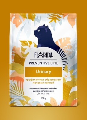 Сухой корм FLORIDA Preventive Line Urinary для кошек "Профилактика образования мочевых камней" (1,5 кг)