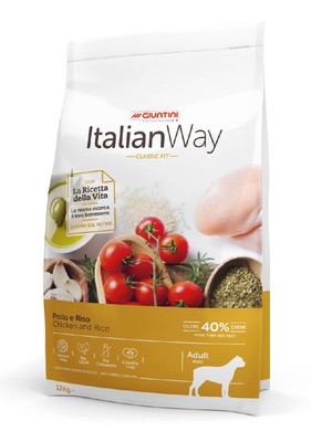 Корм Italian Way безглютеновый, для собак крупных пород, с курицей и рисом, Maxi Chicken/Rice