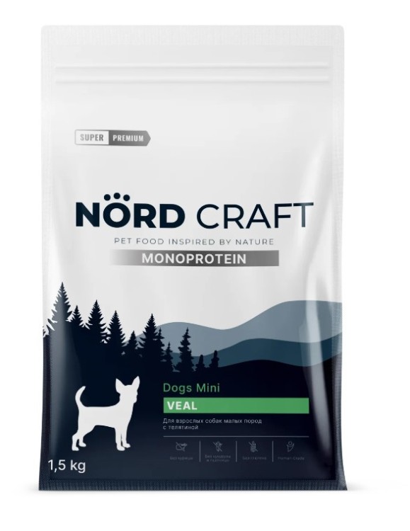 Nord Craft Monoprotein Dogs Mini Veal