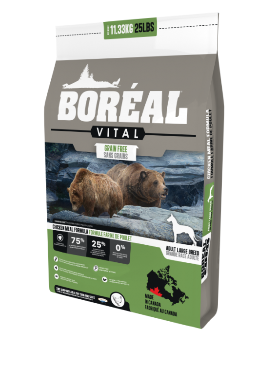 Boreal Vital для собак крупных пород с курицей, 11,33 кг