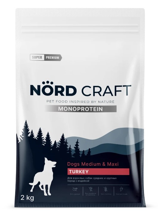 Nord Craft Monoprotein Dogs Medium & Maxi Turkey