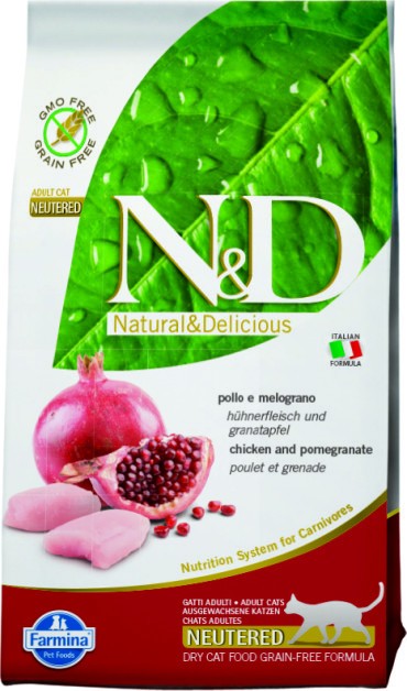 Farmina N&D Cat Chicken & Pomegranate Neutered, Курица с гранатом 1,5