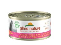 Almo Nature консервы с лососем и курицей в желе для кошек, 24 шт