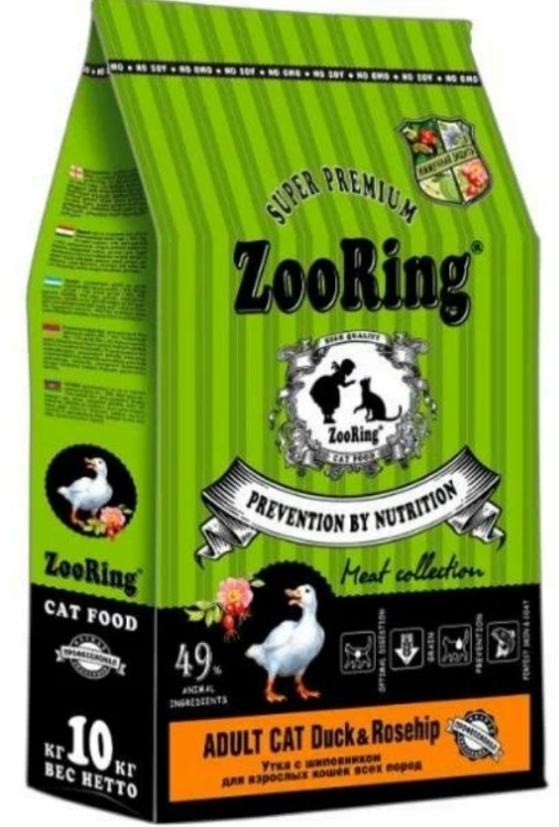 Zooring Adult Cat Duck&Rosehip 