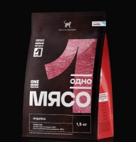 Сухой полнорационный корм ОДНО МЯСО для взрослых кошек с мясом индейки 1,5 кг