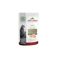 Almo Nature консервы HFC Natural паучи мяса для кошек "Куриное филе с ветчиной", 24шт